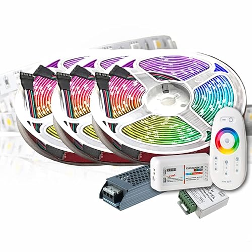 15M PREMIUM 24V LED Streifen Band Strip RGB+WW RGBW 5050 SMD RGB+Warmweiss LED Lichtleiste 900LEDs 60LED's/M+controll mit RF TOUCH Fernbedienung +24v 12.5A 300W Netzteil ULTRA SLIM TRAFO von TechCore