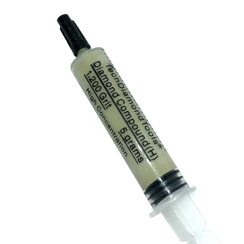 TechDiamondTools Diamantpolierpaste Polierpaste Körnung 14.000 0-1 Mikron für Endpolitur 5 Gramm mit mittlerer (M) 25% Konzentration von Damond-Pulver von TechDiamondTools