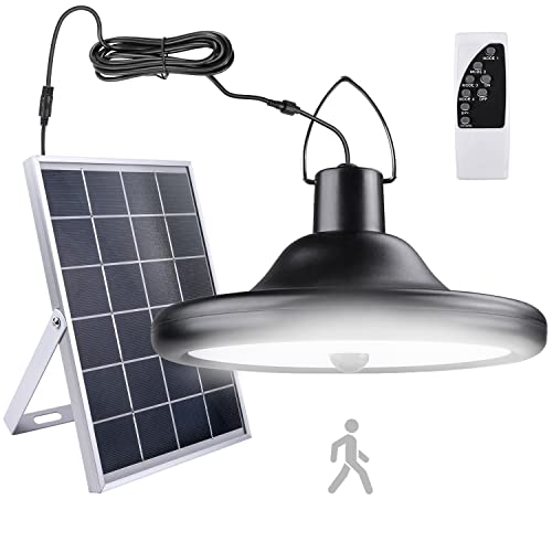 TechKen Solarlampen für Außen&Innen Solar Hängelampen mit Fernbedienung,5M Kable Hängend Solar Lampen 56 LED 1000LM Pendelleuchte,4 Modi 6 Level Brightness Dimmbar Solar Leuchten Solar Lampe von TechKen