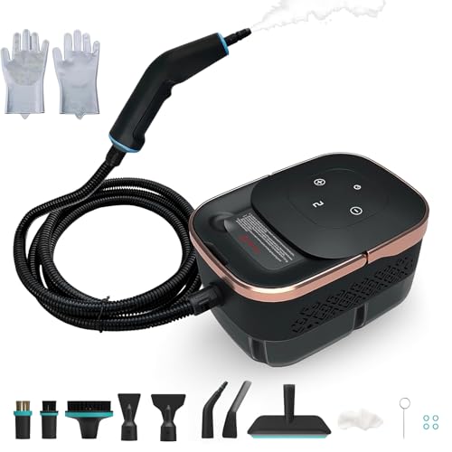 Dampfreiniger, 2500W Mehrzweck Handdampfreiniger mit 6 Geschwindigkeiten Einstellbar und 8 Arten von Düsen, 1250ML Tragbarer Dampfreiniger Hochdruck Dampfreiniger für Haushalt, Auto Dampfreiniger, 2500W Mehrzweck Handdampfreiniger mit 6 Geschwindigkeiten Einstellbar und 8 Arten von Düsen, 1250ML Tragbarer Dampfreiniger Hochdruck Dampfreiniger für Haushalt, Auto von TechVizrs