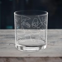 Formula Racetrack Rocks Glass 10Oz | F1 Circuit Map Whiskey Motorsport Barware Gift For Fans Racing Track Tumbler von Techcraftstudioshops