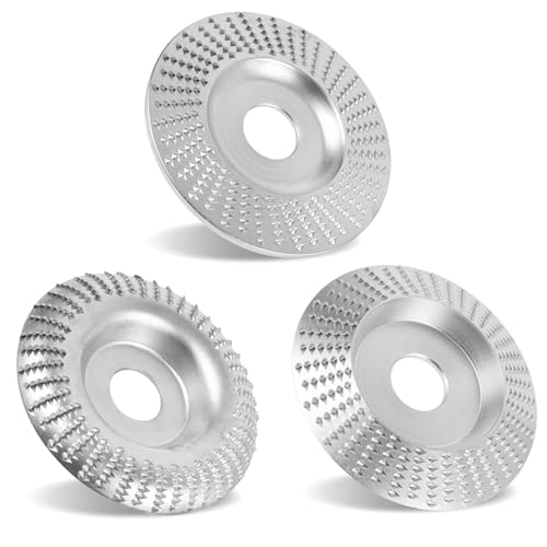 3 Stück Holz Schleifscheibe Raspelscheibe Set für Winkelschleifer, Holzschnitzscheibe Holz Hartmetall Schleifscheibe Holzarbeitungswerkzeug Winkelschleifer Winkelschleifscheibe 125/22mm 3 Stück Holz Schleifscheibe Raspelscheibe Set für Winkelschleifer, Holzschnitzscheibe Holz Hartmetall Schleifscheibe Holzarbeitungswerkzeug Winkelschleifer Winkelschleifscheibe 125/22mm von Techfection