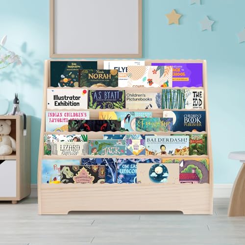 Techigher Bücherregal Für Kinder, 5-Stöckiges Bücherkiste Für Kinderzimmer, Buchregal, Kinderbücherregal, Bücherbank Aus Holz, Kindermöbel Für Kleines Kind, Bücherregal Für Kindergarten/Schulzimmer Techigher Bücherregal Für Kinder, 5-Stöckiges Bücherkiste Für Kinderzimmer, Buchregal, Kinderbücherregal, Bücherbank Aus Holz, Kindermöbel Für Kleines Kind, Bücherregal Für Kindergarten/Schulzimmer von Techigher