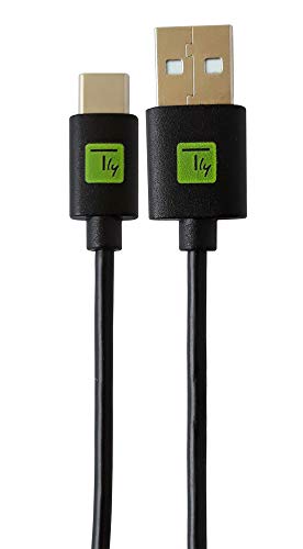 TECHLY 109351 Kabel USB A Stecker 2.0 / USB-CTM Stecker 0,1m Schwarz von Techly