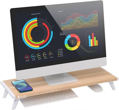 Techly 368352 Monitorständer Universal & Ergonomisch Beige von Techly