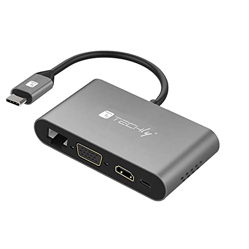 TECHLY Docking Station Adattatore USB-C Multiporta von Techly