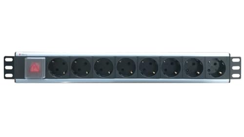 TECHLY Professional 305649 Mehrfachsteckdose 8-Stecker 19 Zoll mit Schuko-Stecker abgewinkelt 1,5U schwarz/Silber TECHLY Professional 305649 Mehrfachsteckdose 8-Stecker 19 Zoll mit Schuko-Stecker abgewinkelt 1,5U schwarz/Silber von Techly