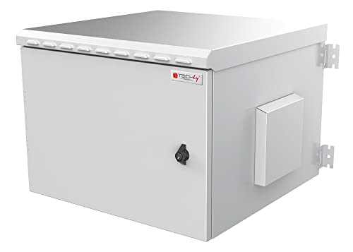 TECHLY Professional 364804 Schrank Rack 19 Zoll 9U grau IP55 Blinktür Prof. 600 mm grau von Techly