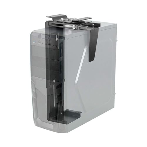 Techly 102819 PC-Halterung unter Schreibtisch/Wand verstellbar schwarz von Techly