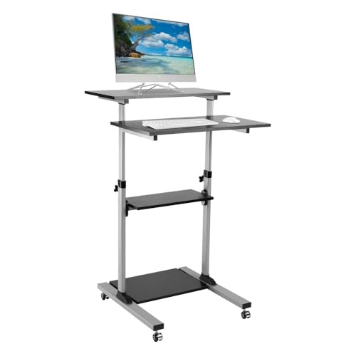 Techly 102833 Universal Presentation Notebook Trolley with Four Shelves. Adjustable von Techly