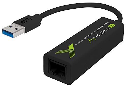 TECHLY 109467 Netzwerkadapter USB 3.0 Gigabit Schwarz von Techly