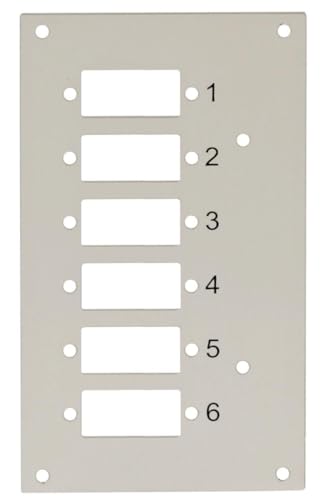 Techly 109818 Frontblende 6 Anschlüsse SC-Duplex für optische Box grau von Techly