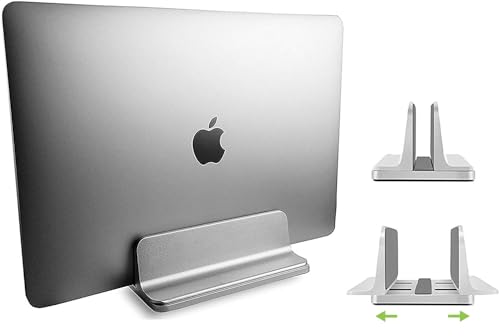 Techly 368970 Vertikaler Notebookständer aus Aluminium Silber von Techly