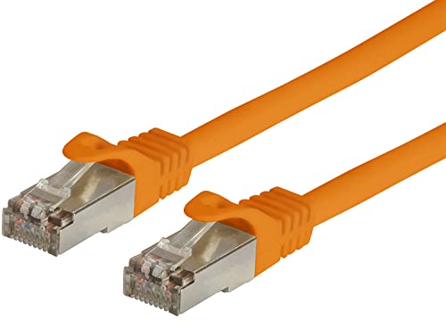 TECHLY Professional 027200 Netzwerkkabel Patchkabel CCA geschirmt Cat. 6 Orange F/UTP 3 m Bulk Orange von Techly