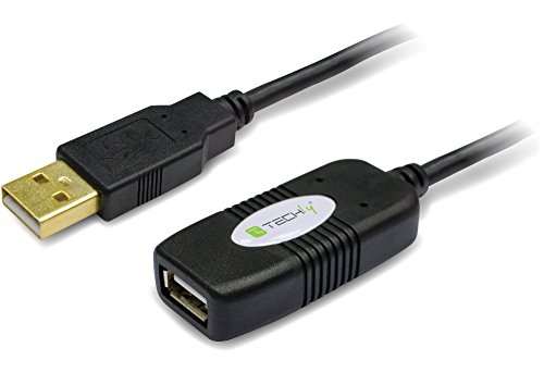 Techly IUSB-REP220TY Verlängerungskabel, aktiv, USB 2.0, Hi-Speed, 20 m von Techly