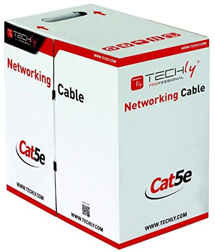 Techly Pro TECHLYPRO 303591 TechlyPro Network Installation Cable Cat5e UTP 4x2 solid CCA 305m pilkas von Techly
