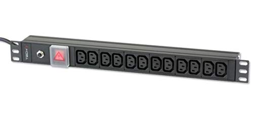 Techly Rack 19'' 1U power strip for UPS 250V/16A 12x C13 sockets cable C20 plug Techly Rack 19'' 1U power strip for UPS 250V/16A 12x C13 sockets cable C20 plug von Techly
