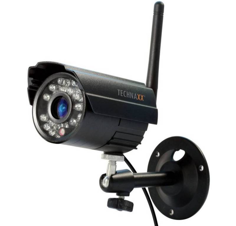 Technaxx Überwachungskamera Zusatzkamera für Funk-Überwachungsset 162490 (Aufnahme auf Speicherkarte, mit IR-LEDs, mit Mikrofon) von Technaxx
