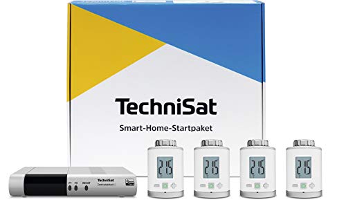 TechniSat Smart-Home Startpaket Heizung 2 - bestehend aus Zentraleinheit 2 und 4-mal Heizungsthermostat 2 (Z-Wave Funktechnologie, smarte Temperatursteuerung per App, keine Profilbildung) von TechniSat