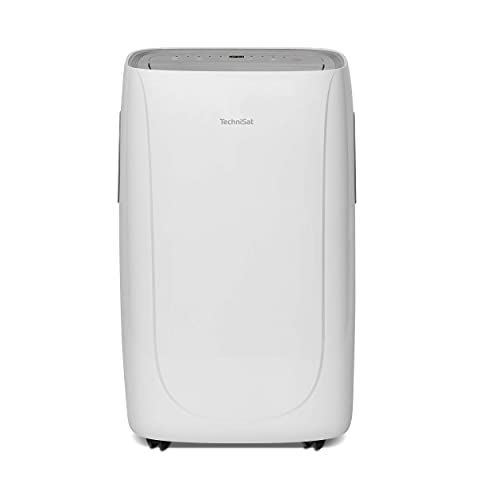 TechniSat TECHNIPOLAR 1 - mobiles Klimagerät mit Abluftschlauch (5 Modis, bis 35qm Raumgröße, 11000 BTU/h Kühlleistung, Luftentfeuchter, Heizung, Ventilator, Timer, Fernbedienung. Fensterkit) weiß von TechniSat