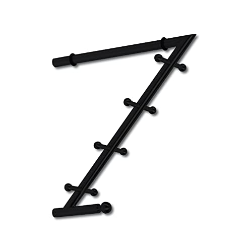 Technik Team Garderobenarm Month mit 4 Doppelhaken, Höhe 285mm - Wandhaken Garderobenstange mit Kleiderhaken, Eisen schwarz matt Technik Team Garderobenarm Month mit 4 Doppelhaken, Höhe 285mm - Wandhaken Garderobenstange mit Kleiderhaken, Eisen schwarz matt von Technik Team