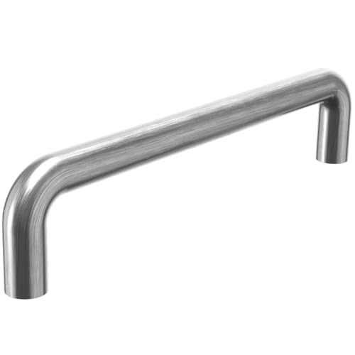 Technik Team Möbelgriff Chicago Ø10mm Edelstahl massiv gebürstet | Schrankgriff Bügelgriff Küchengriff Kommodengriff | 10 Größen wählbar | Schubladengriff inkl. Schrauben | Lochabstand (192 mm) von Technik Team