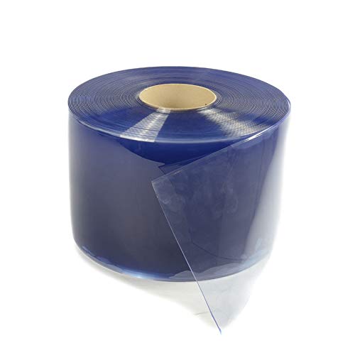 PVC Streifenvorhang transparant 400x4mm (L=50m) - PVC Lamellenvorhang - Industrievorhang - Rolle 50 meter von Technikplaza