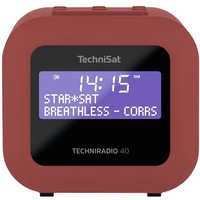 TechniSat TECHNIRADIO 40, rot Taschenradio DAB+, UKW Weckfunktion, Inkl. Lautsprecherbox Rot von Technisat