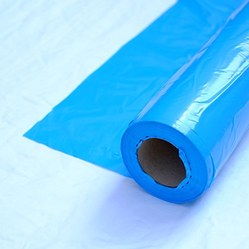 200 m² (100 m x 2 m) Abdeckfolie/Baufolie/Schutzfolie/Malerfolie aus LDPE, blau-opak, gleitfähig, unbedruckt, Stärke: ca. 35 my, gefaltet auf 1 m von Technischer Handel