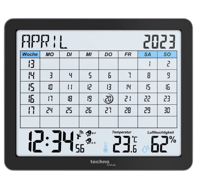 Techno Line Tischuhr Funk-Uhr mit Tischkalender WT2600 Techno Line Tischuhr Funk-Uhr mit Tischkalender WT2600 von Techno Line