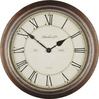 Techno Line WT 7006 Quarz Wanduhr 36cm x 7cm Holz Badezimmer-/Feuchtraum geeignet von Techno Line