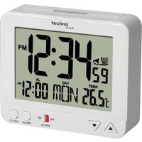 Techno Line WT 195 WHITE Funk Wecker Weiß Alarmzeiten 1 Großes Display von Techno Line