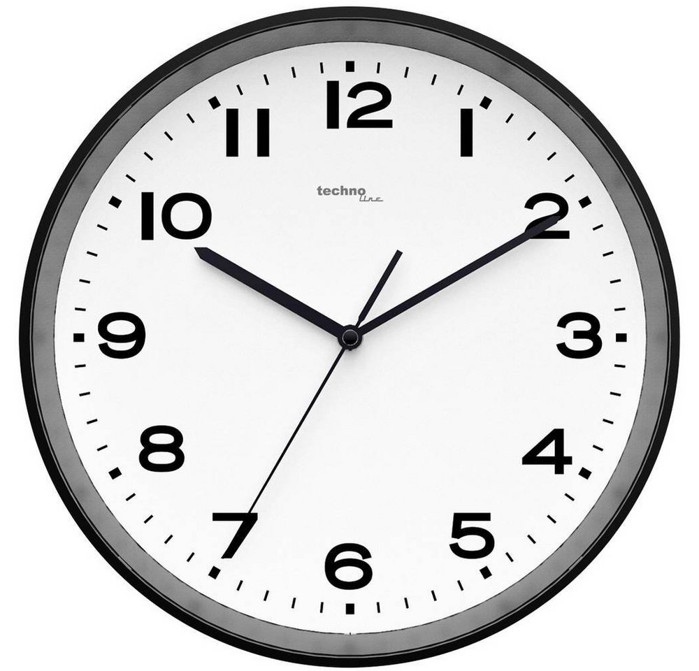 Techno Line Wanduhr Funk-Wanduhr WT 8500 WT 8500-3 schwarz von Techno Line
