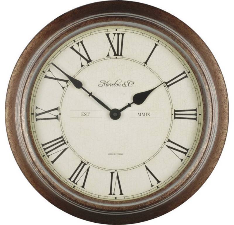 Techno Line Wanduhr Techno Line WT 7006 Quarz Wanduhr 36 cm x 7 cm Holz Badezimmer-/Feucht von Techno Line