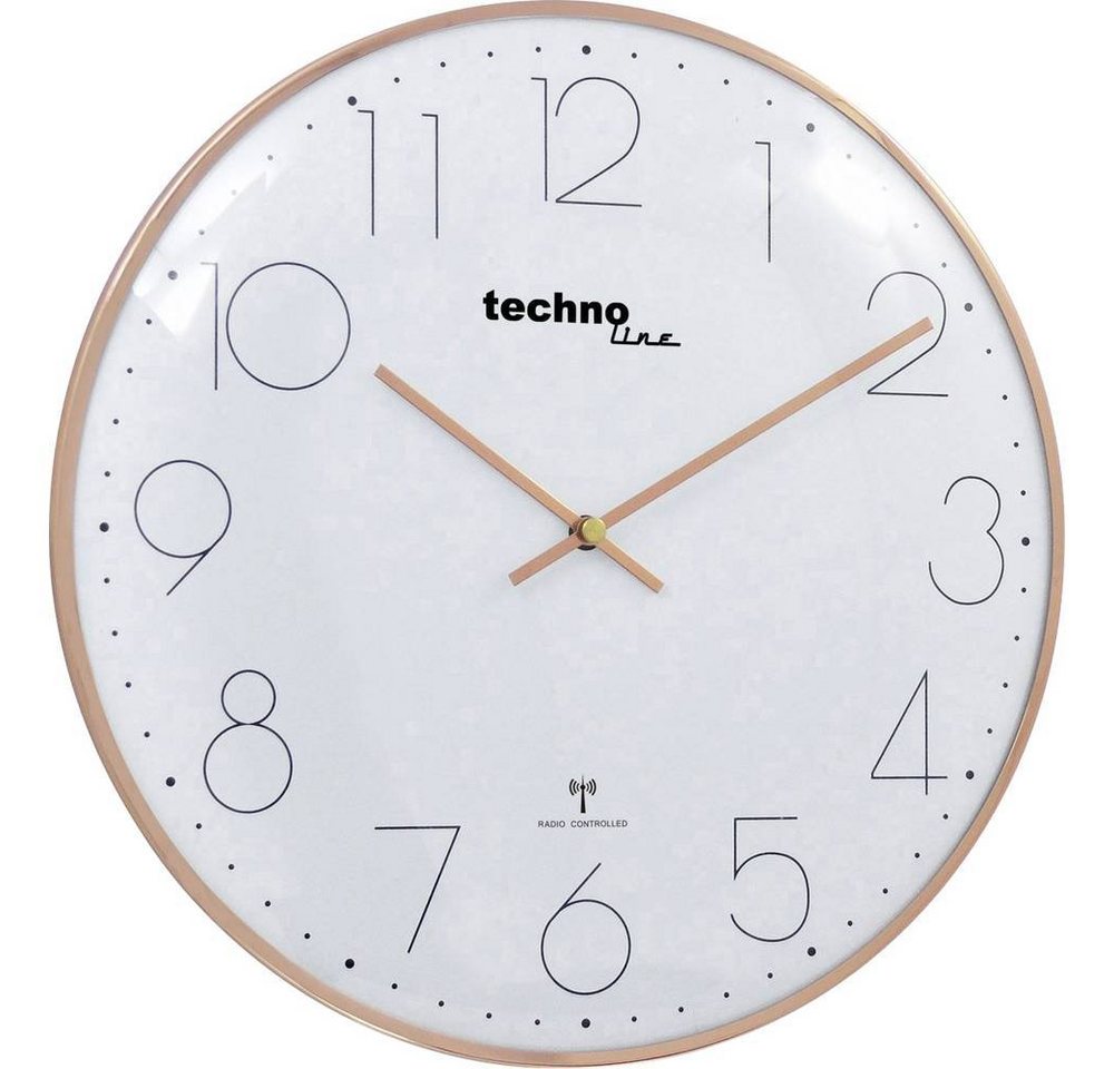 Techno Line Wanduhr Wanduhr WT 8235 gold optik von Techno Line