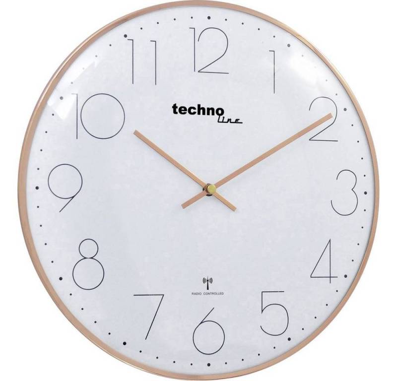 Techno Line Wanduhr Wanduhr WT 8235 gold optik von Techno Line