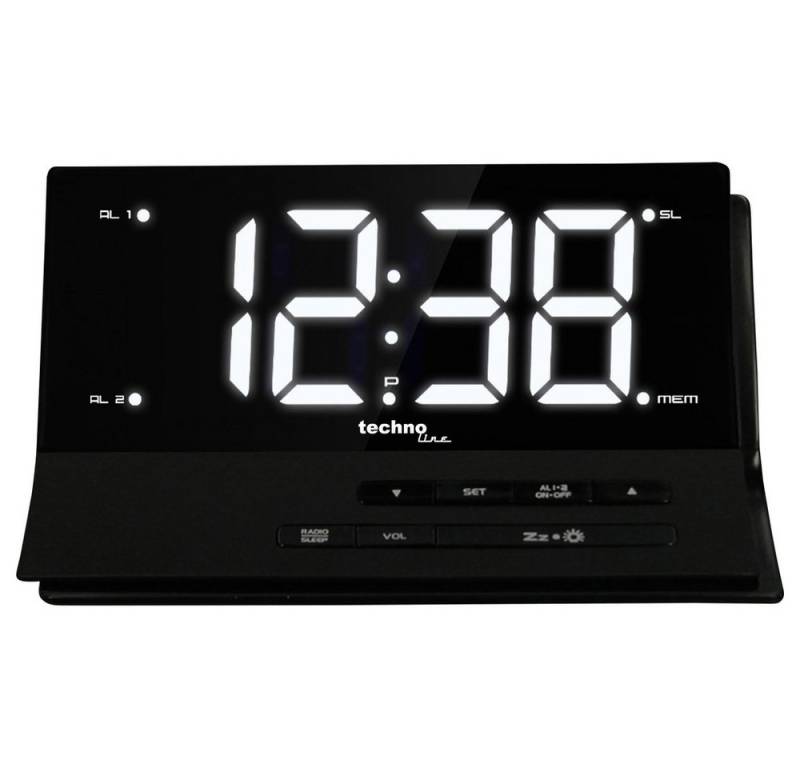 Techno Line Wecker Techno Line WT 482 Funk Wecker Schwarz Alarmzeiten 2 2 Timerzeiten von Techno Line