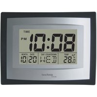 Technoline - Techno Line ws 8004 Quarz Wanduhr 220 mm x 170 mm x 35 mm Silber, Schwarz von TECHNOLINE