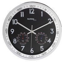 Techno Line - wt 7981 Quarz Wanduhr 300 mm x 5 cm Chrom von Techno Line