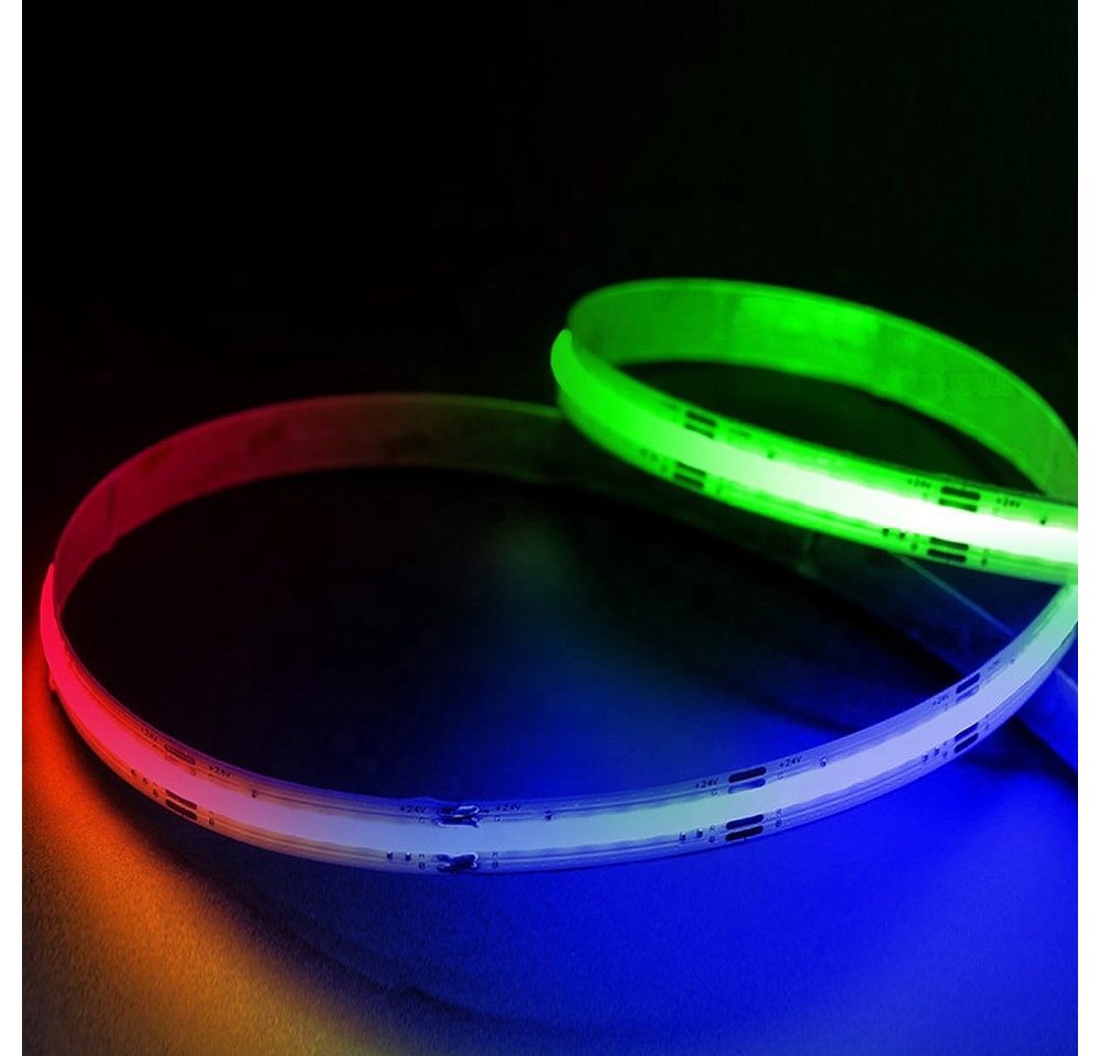 TechnoCLEAN LED Lichtleiste COB LED RGB Lichtstreifen 5 m, LED Strip, Streifen, RGB Lichtleiste, LED fest integriert, alle Farben von TechnoCLEAN