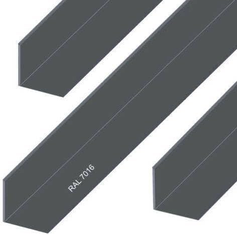 Aluminium Winkel Aluwinkel Alu Winkelprofil Anthrazit Pulverbeschichtet RAL 7016 (100x20x2 mm - 1000 mm) von TechnoCut