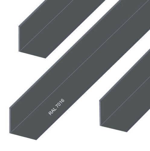 Aluminium Winkel Aluwinkel Alu Winkelprofil Anthrazit Pulverbeschichtet RAL 7016 (15x15x2 mm - 2000 mm) von TechnoCut