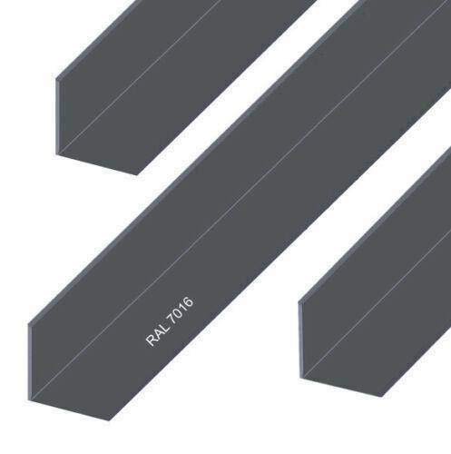 Aluminium Winkel Aluwinkel Alu Winkelprofil Anthrazit Pulverbeschichtet RAL 7016 (20x20x2 mm - 1000 mm) von TechnoCut