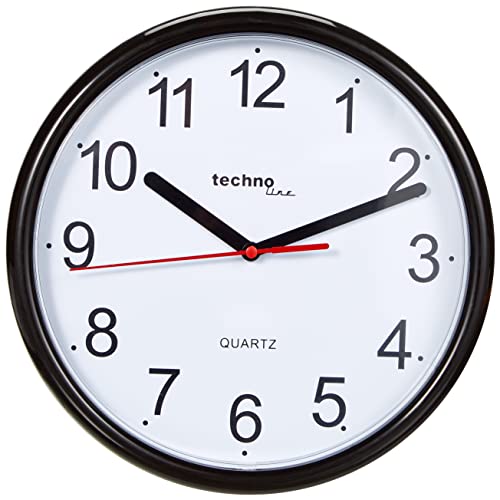 Technoline, WT 600 Wanduhr, Ø 25cm, Schwarz, x Technoline, WT 600 Wanduhr, Ø 25cm, Schwarz, x von Technoline