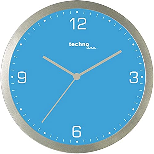 Technoline WT 9000 Quarzwanduhr, blau, Ø 30cm von Technoline