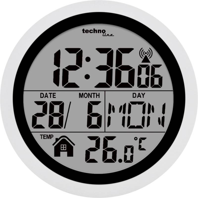 Technoline Funk-Baduhr WT 3005 digital, weiß von Technoline