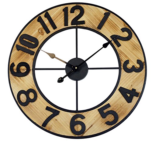 Technoline große, analoge Wanduhr WT1610, technoline, quarz, Holz, XXL, Ø 60 cm von Technoline