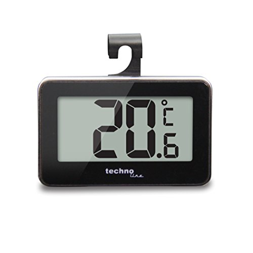 Technoline Kühlschrankthermometer WS 7012, schwarz-silber, 6,6 x 1,0 x 4,2 cm von Technoline