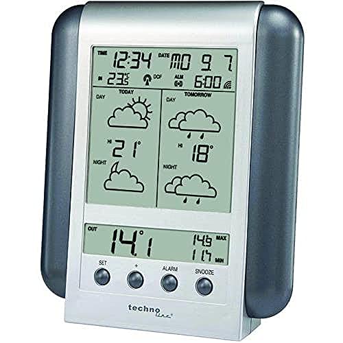 Technoline, Meteotronic Wetterstation WM 5412, Silber, 2-teilig bestehend aus Station und Sensor, 13,5 x 2,8 x 16,6cm von Technoline