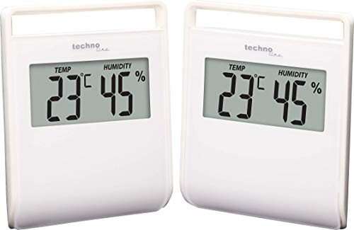 Technoline Set WS9440 digitales Thermometer Doppelpack, weiß von Technoline
